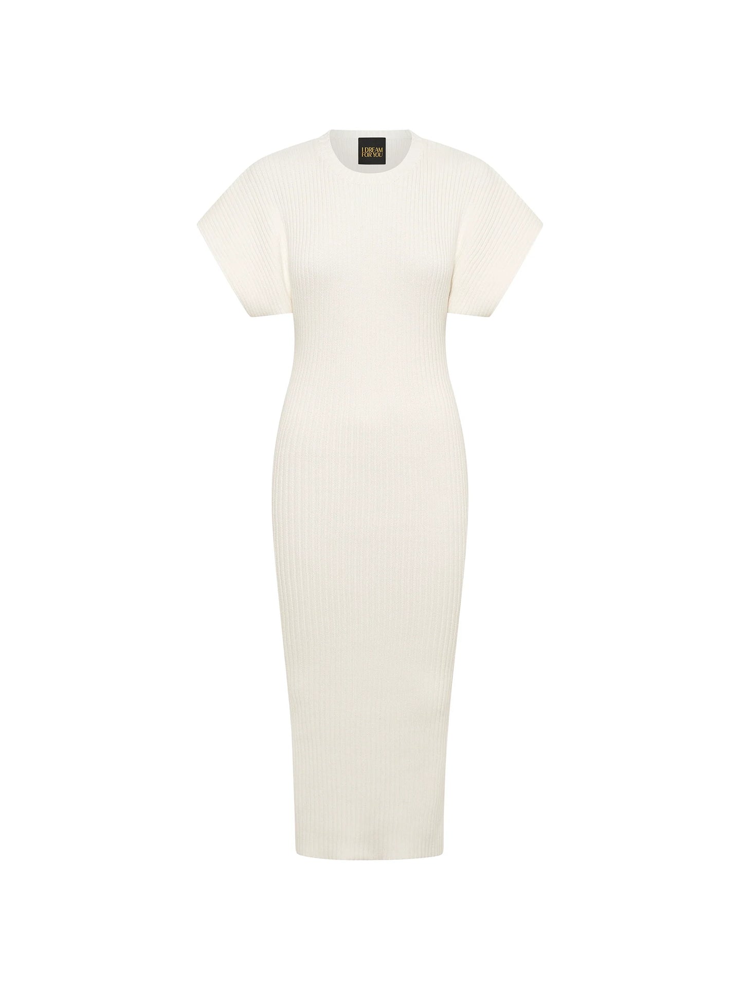 Column Knit Dress - Off White