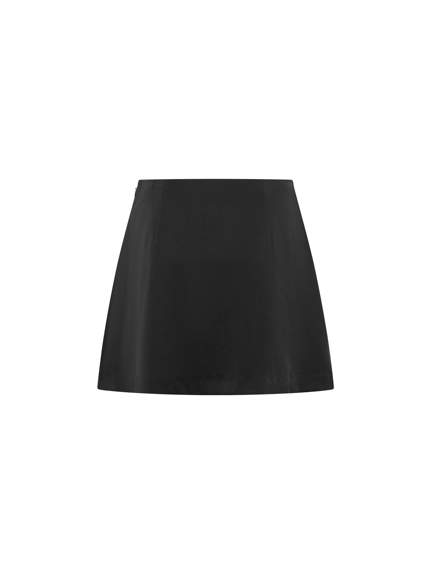 Silk Mini Skirt - Black