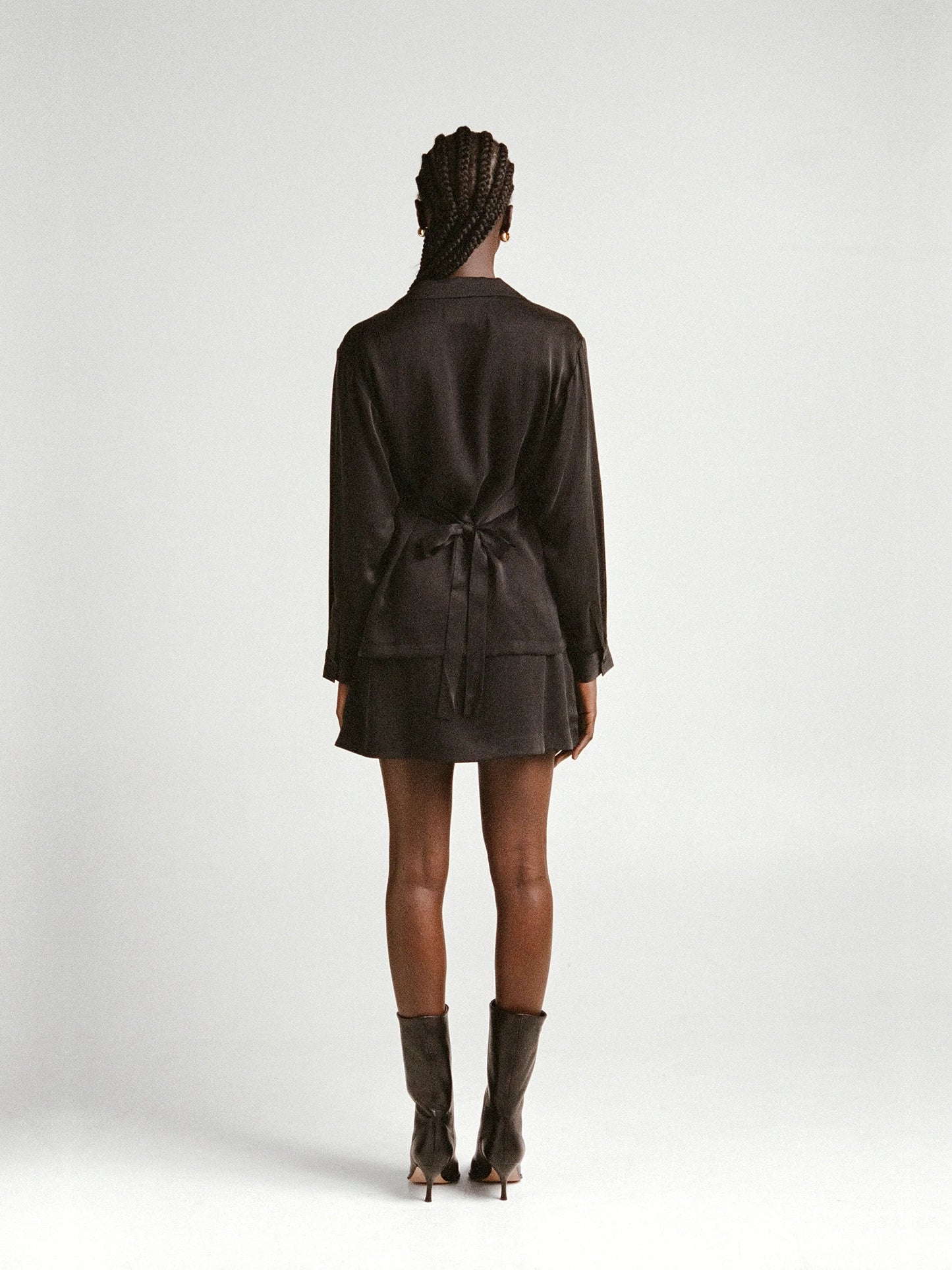 Silk Mini Skirt - Black